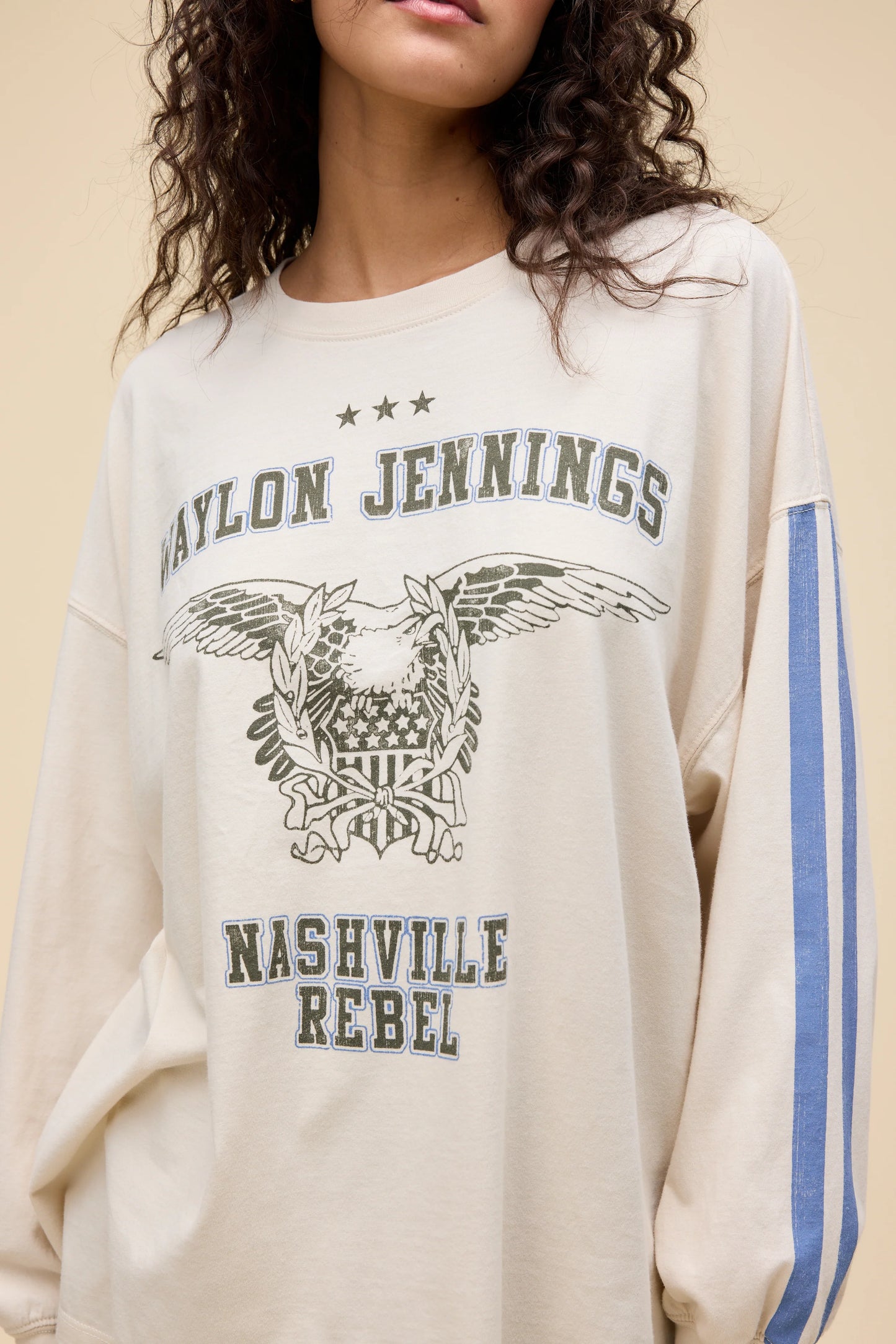 Waylon Jennings Nashville Rebel OS Long Sleeve