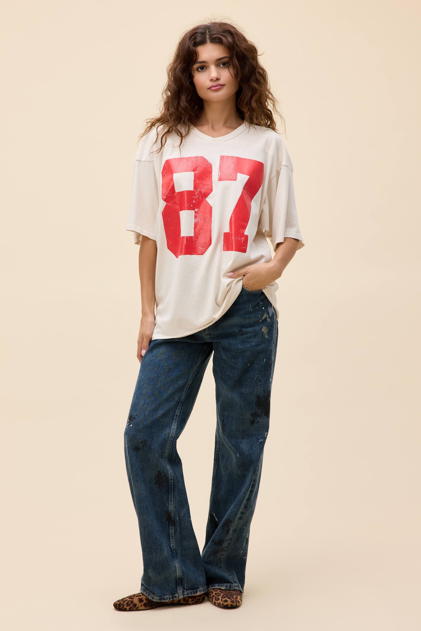 87 OVERSIZED JERSEY TEE