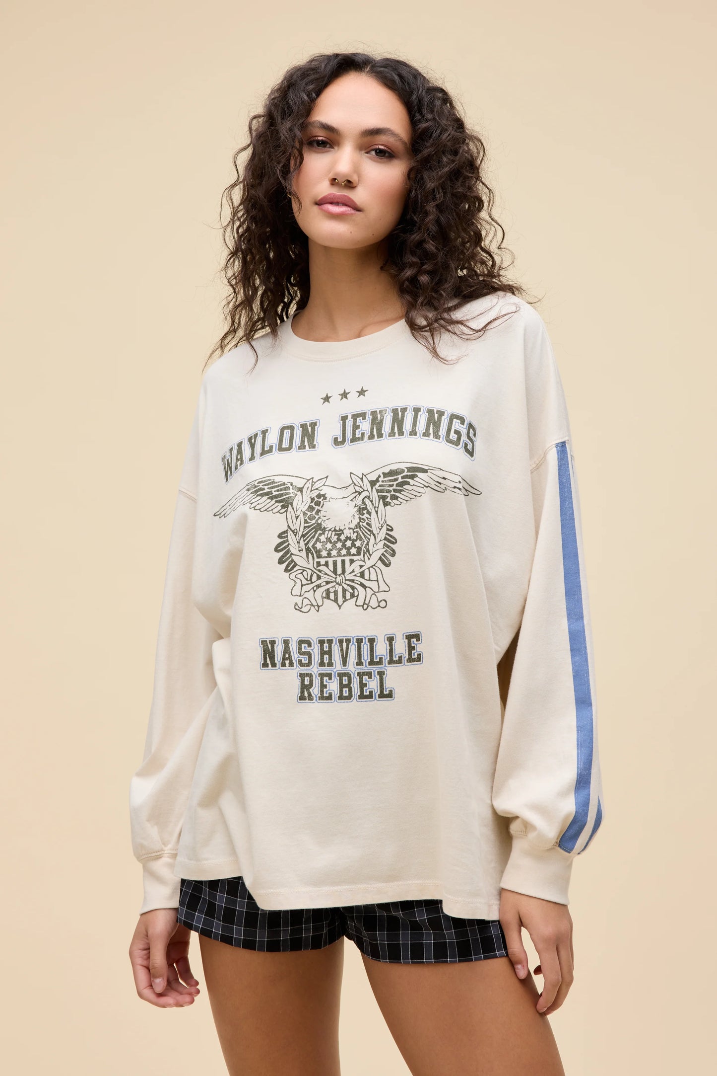 Waylon Jennings Nashville Rebel OS Long Sleeve