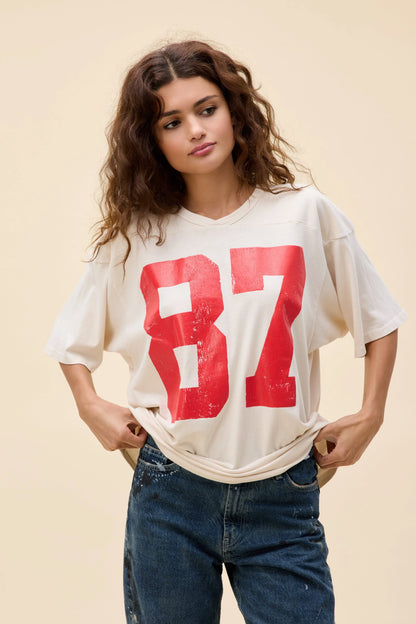 87 OVERSIZED JERSEY TEE