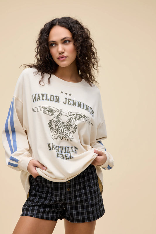 Waylon Jennings Nashville Rebel OS Long Sleeve