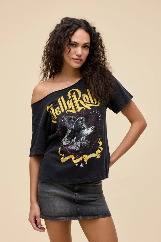 Jelly Roll Son of a Sinner Off-The-Shoulder Tee