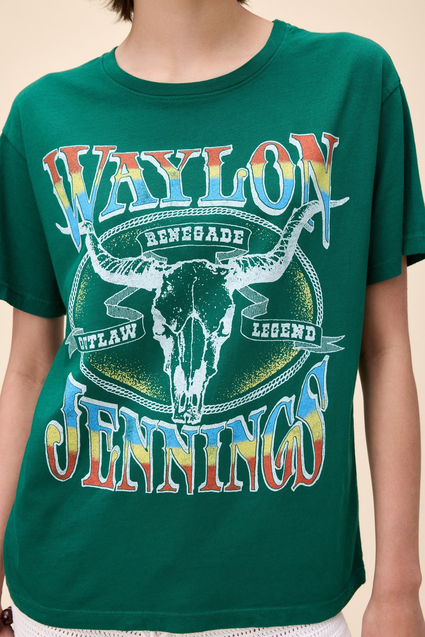 Waylon Jennings Outlaw Legend Boyfriend Tee