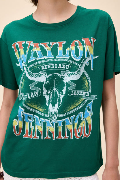 Waylon Jennings Outlaw Legend Boyfriend Tee