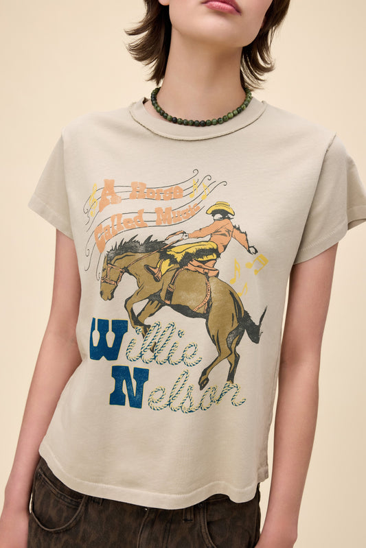 Willie Nelson Horse Called Music Reverse GF Tee