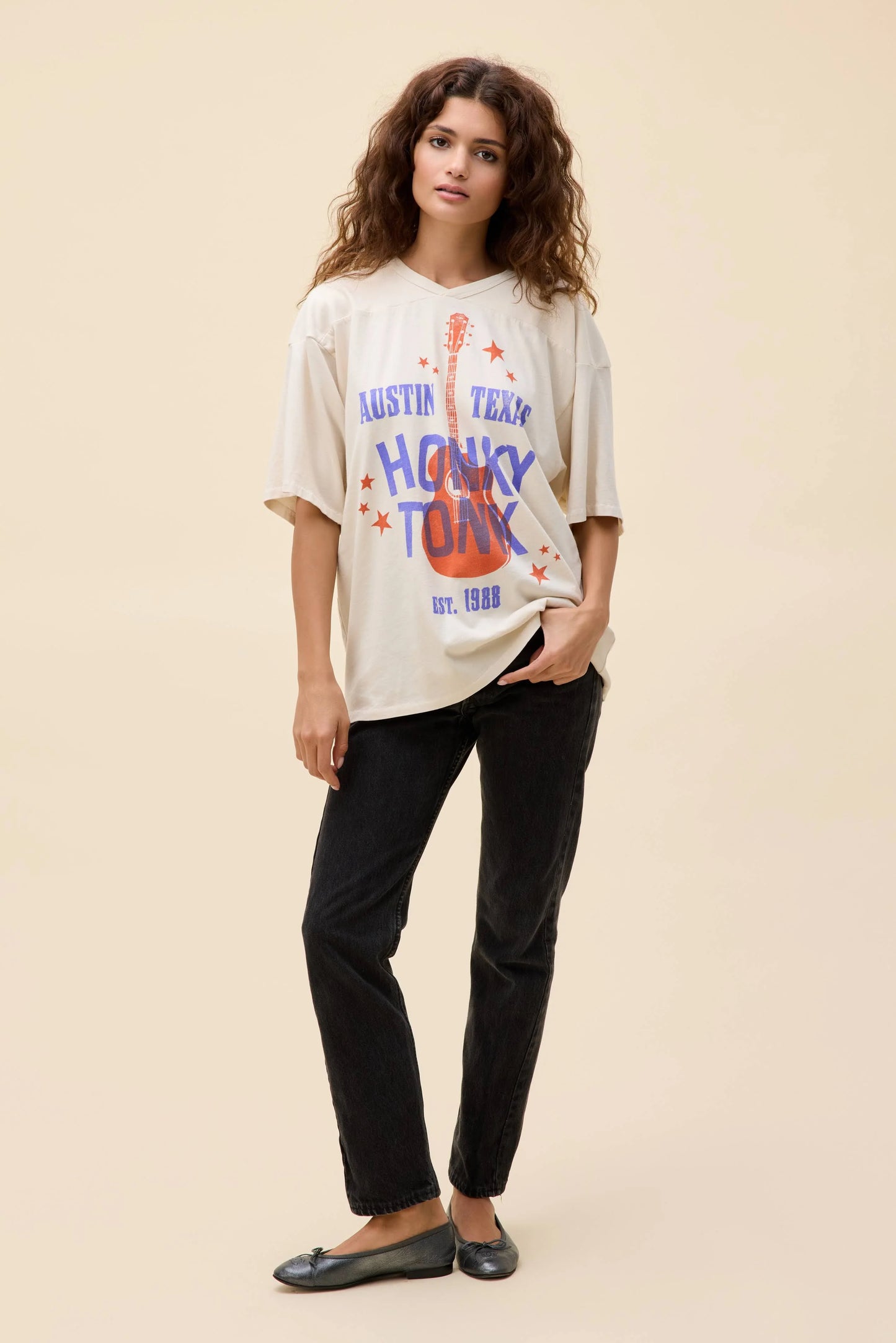 Austin Honky Tonk Oversized Jersey Tee