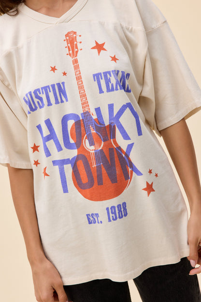 Austin Honky Tonk Oversized Jersey Tee